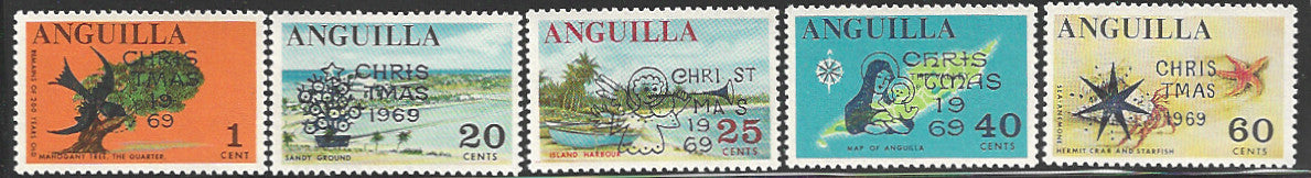 Anguilla set - Overprintas Christmas - VVV1534