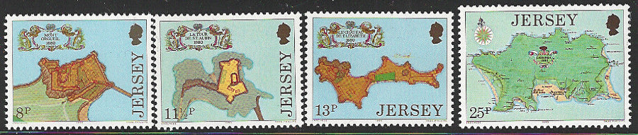 Jersey stamps set - Maps, Mint - VVV1676