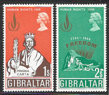 Gibraltar stamps set -  Human Rights, Mint - VVV1712