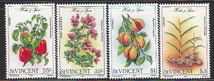 St. Vincent stamps set -  Medicinal Plants, Mint - VVV1736