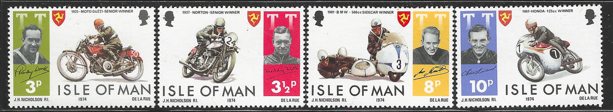 Isle of Man - Motor Cycle , 1974 - Complete set, Mint - VVV1984