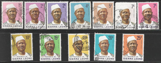 Sierra Leone Postally used set upt ot 25 c - VVV2548