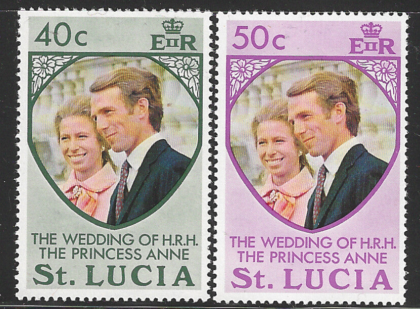 St. Lucia - The Wedding of H R H The Prucess Anne,  Mint  stamps  - VVV02799