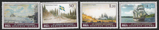Norfolk Islands  Stamps  set - 1 st Convict Settlemt, Ships , Mint  - VVV02848